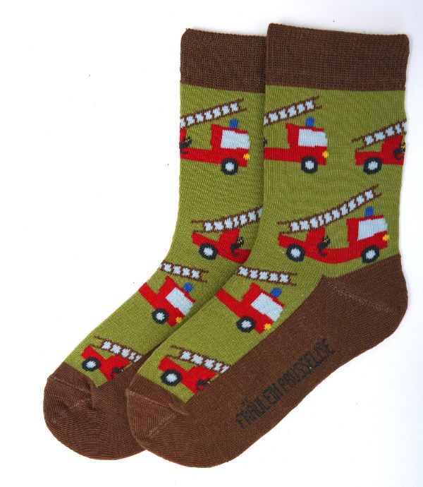 organic kids socks -firebrigade