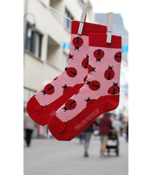 Fraeuleien Pruesselise Organic Cotton Ankle Socks Ladybird