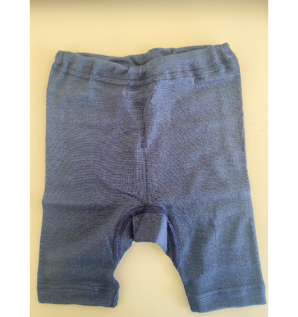 Cosilana Organic Cotton/Wool/Silk Rib Underpants CYCLIST STYLE,  Navy Blue