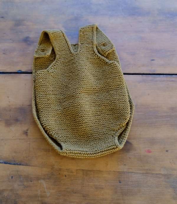Hand Knit Wool Baby Playsuit