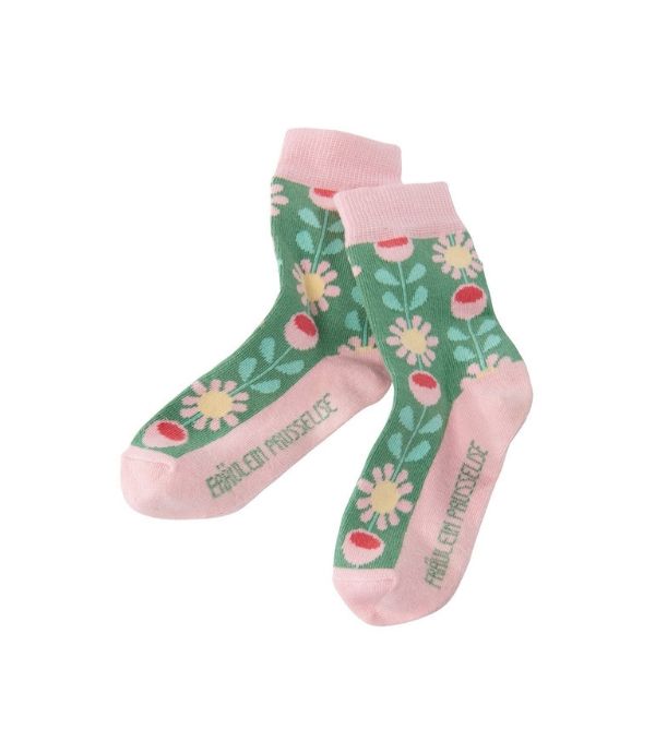 Fraeulein Prusselise Organic Cotton Kids Ankle Socks Flower