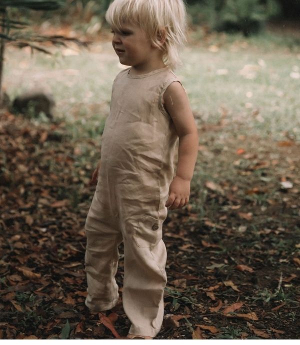 The Enchanted Label Natural Linen Jumpsuit DUNE, Fawn