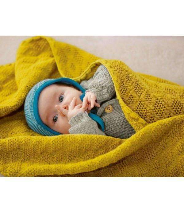 Disana Organic Merino Wool Baby Blanket, Curry